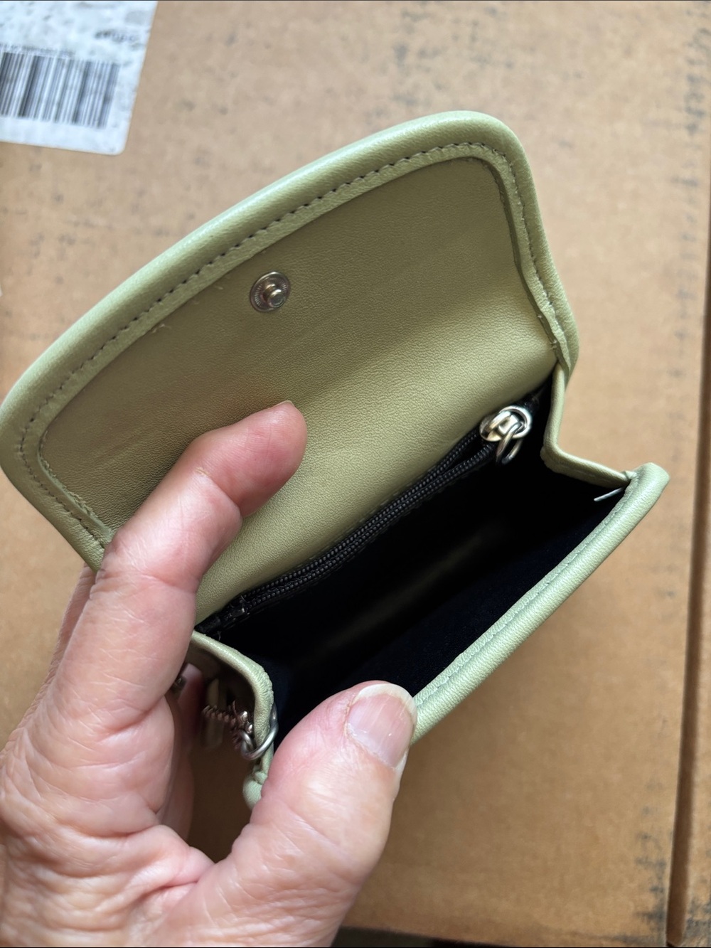 Coach multifunction wallet coin purse keychain rare pistachio leather EUC VTG - Picture 10 of 12